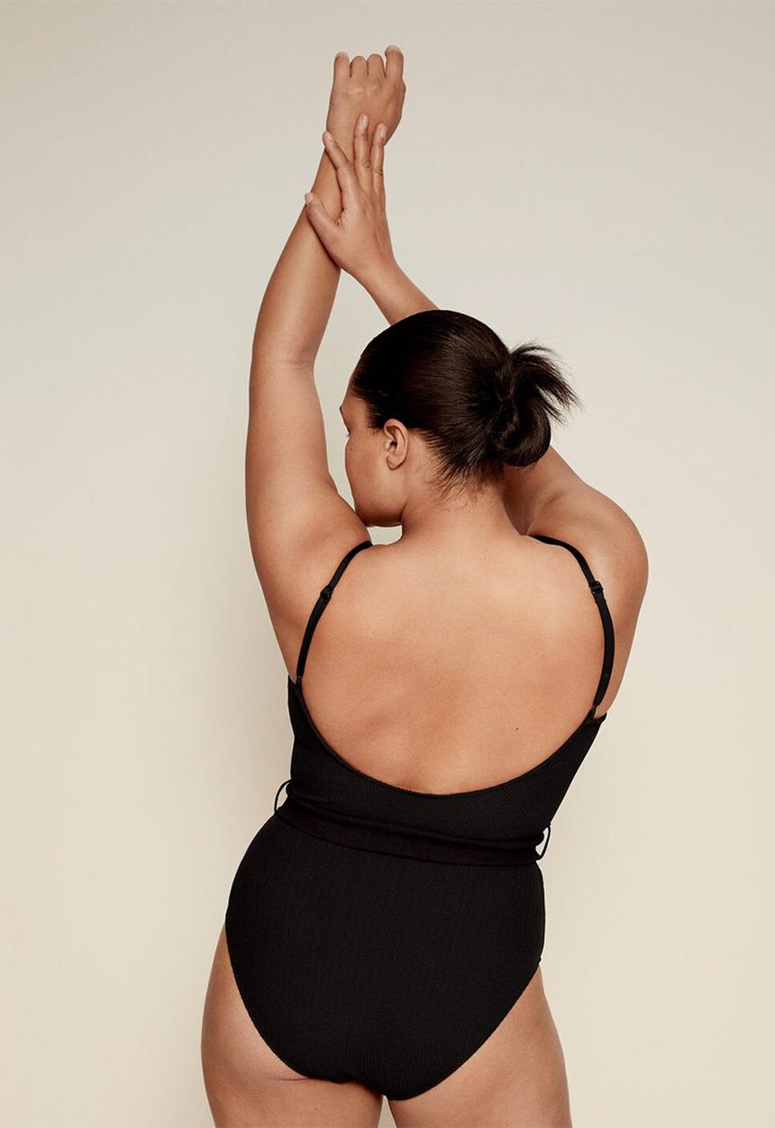 Violeta by Mango - Plus swimsuit bora - black