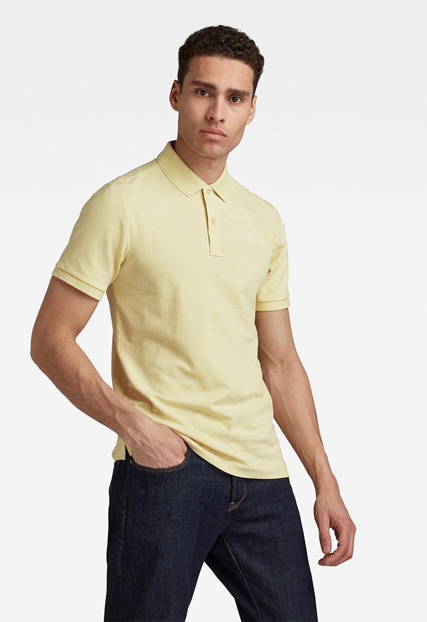 G-STAR - Dunda slim polo short sleeve - yellow