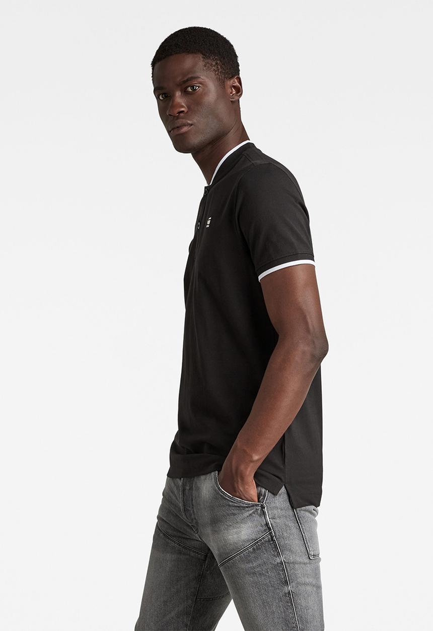 G-STAR - Sport collar slim polo short sleeve - black