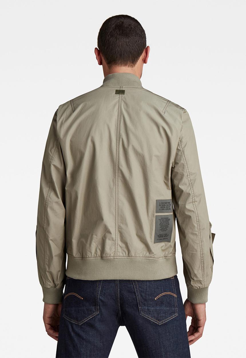G-STAR - Chest pockets poplin bomber - green