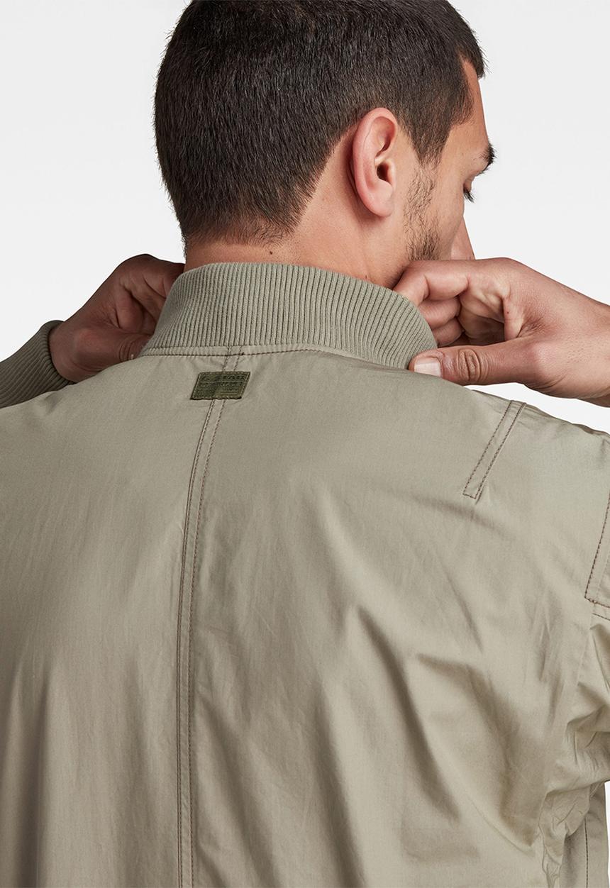 G-STAR - Chest pockets poplin bomber - green