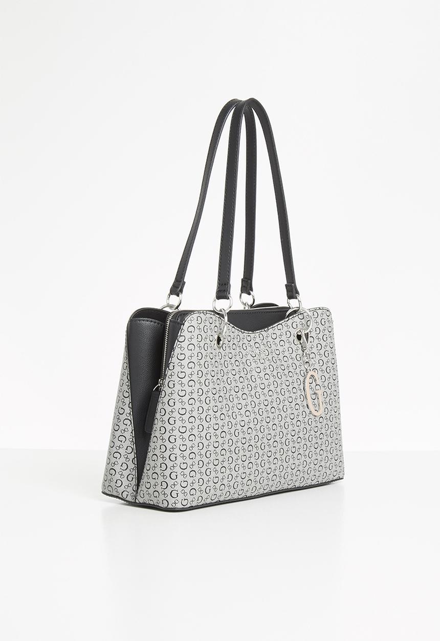 GUESS - Montilla large satchel - black & grey 