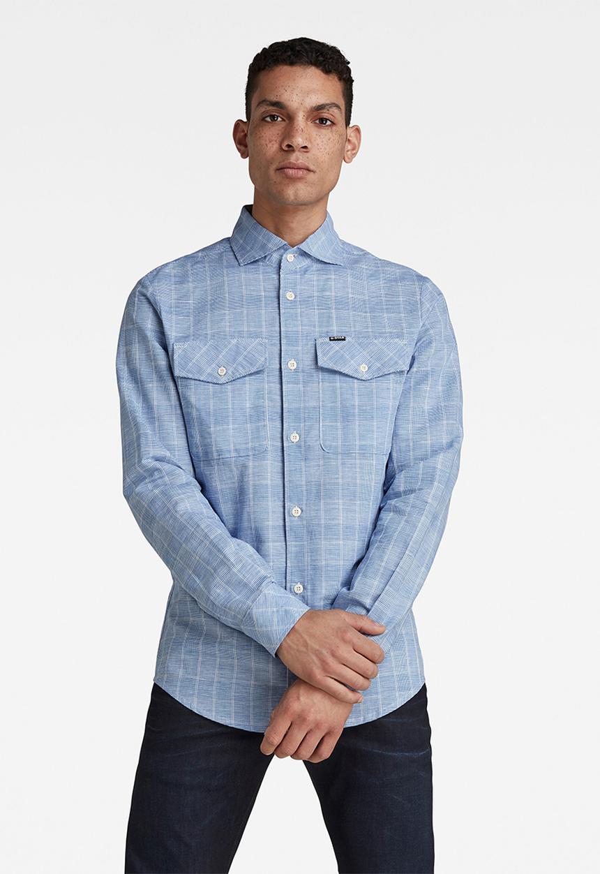 G-STAR - Marine service slim long sleeve shirt - blue