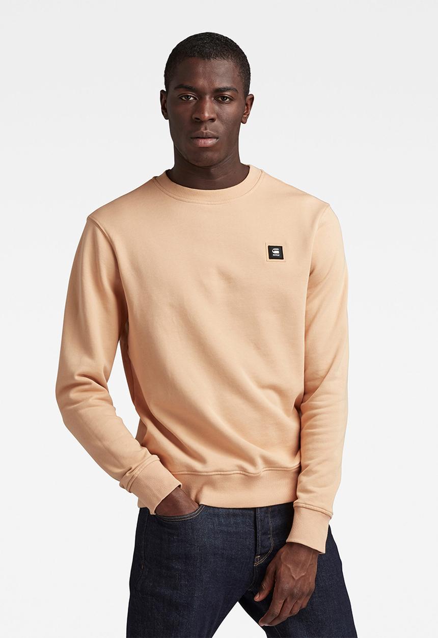 G-STAR - Logo badge sweat - coral