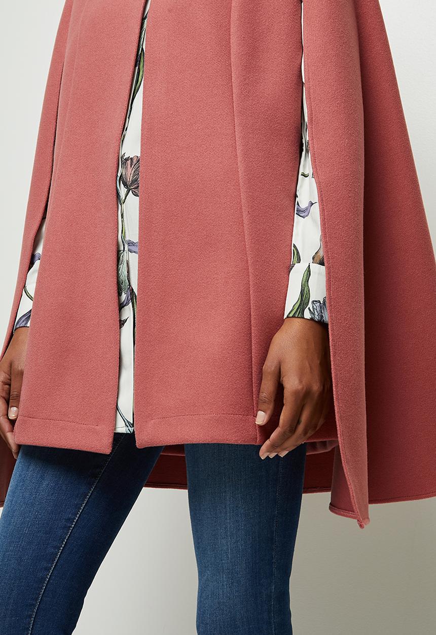 edit - Collared cape - pink