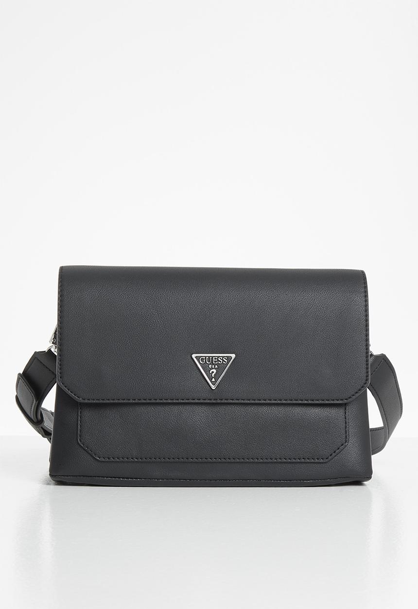 GUESS - Ambrose flap shoulder bag - black