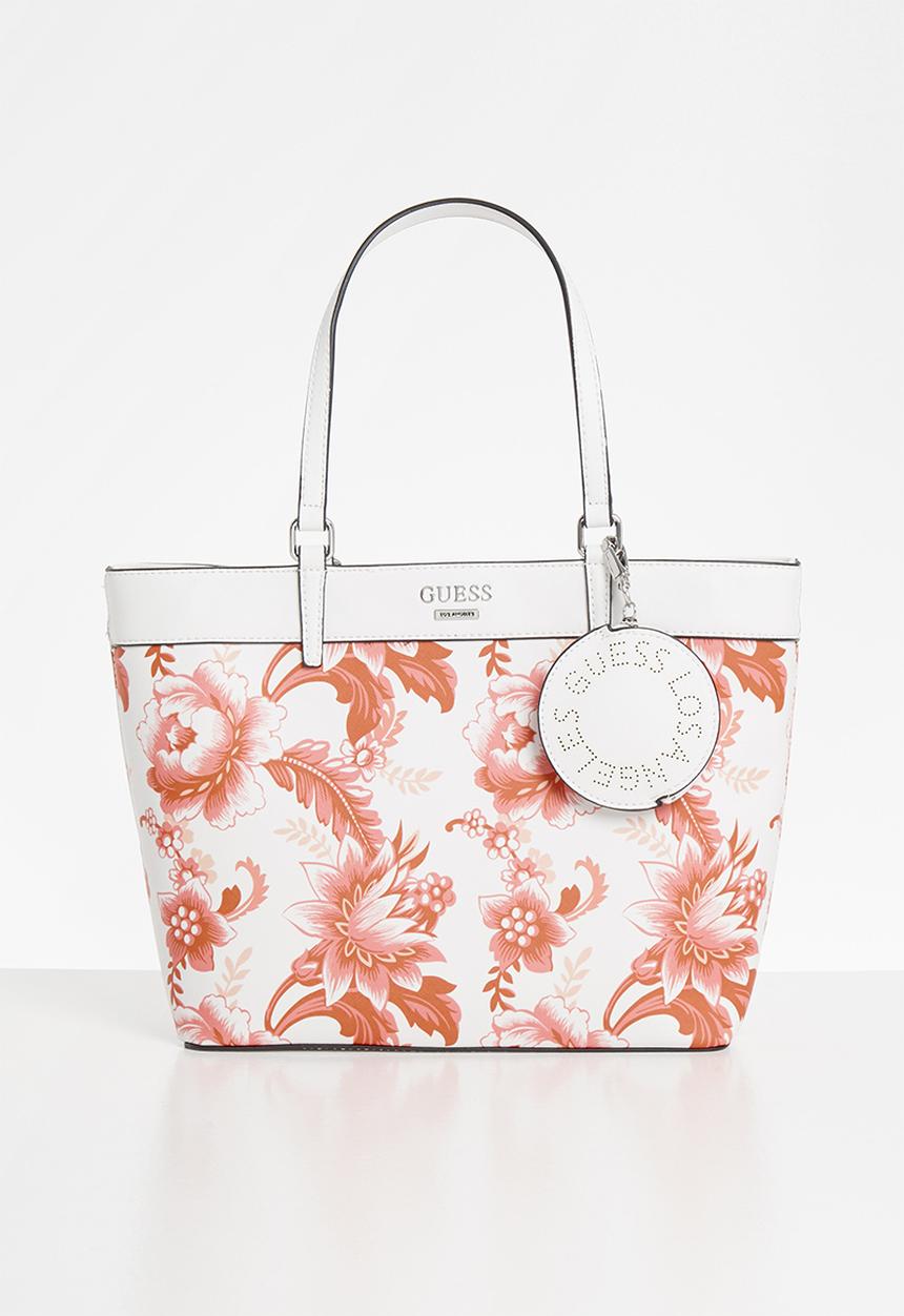 GUESS - Garren carryall - pink & white 