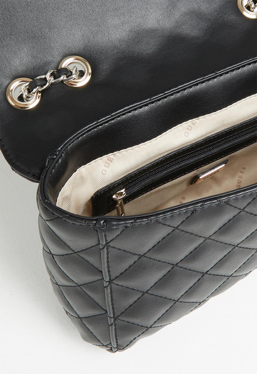GUESS - Illy convertible crossbody flap - black