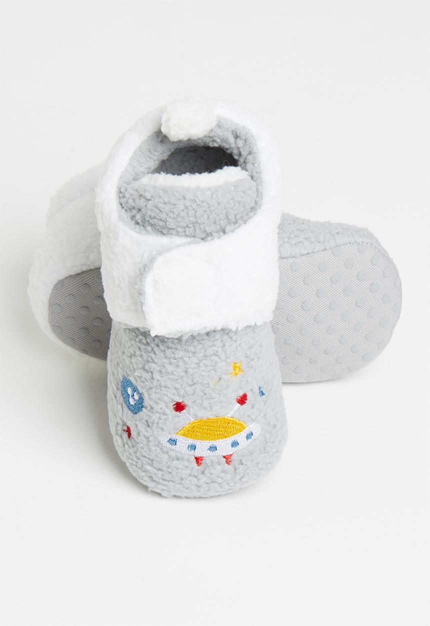 Pop Candy - Baby boys slippers - grey