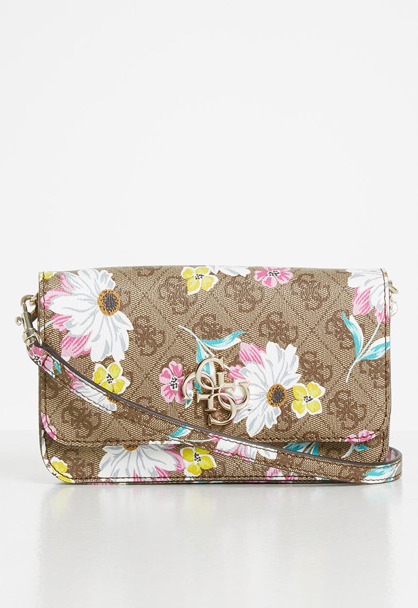 GUESS - Noelle xbody flap organizer - brown 