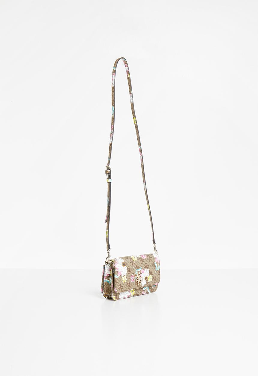 GUESS - Noelle xbody flap organizer - brown 