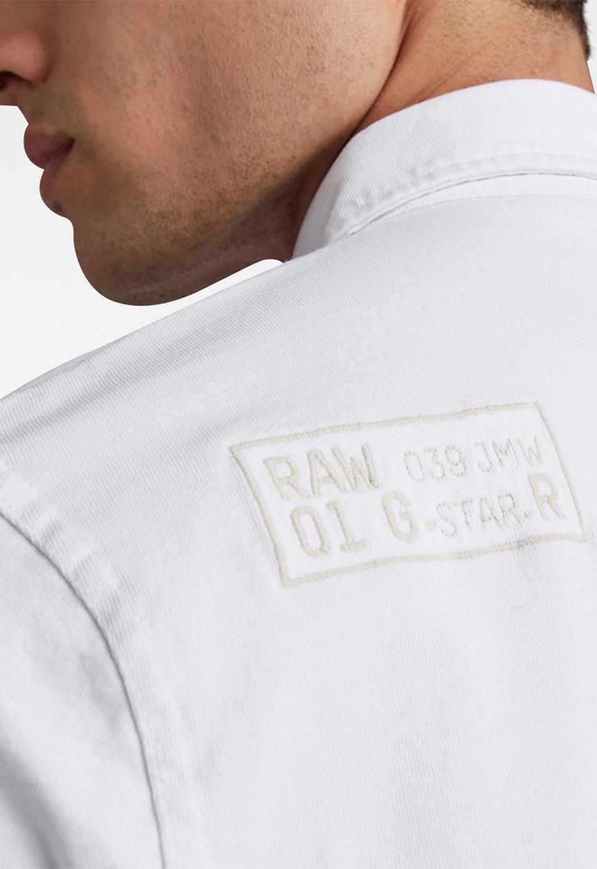 G-STAR - Summer contrast polo t - white
