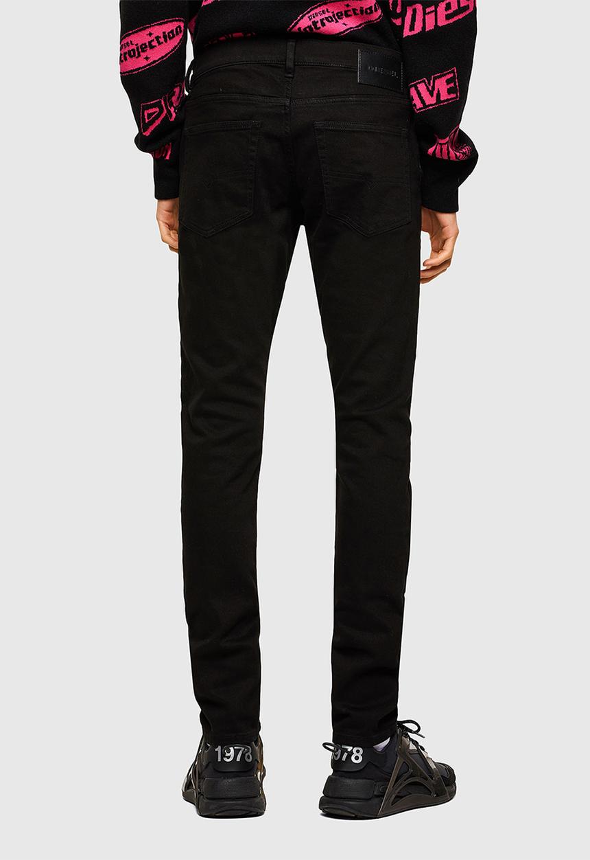 Diesel  - D-luster slim fit 5 pocket jeans - black