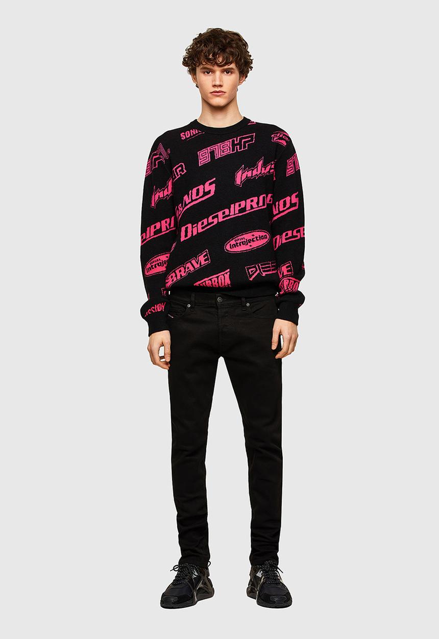 Diesel  - D-luster slim fit 5 pocket jeans - black