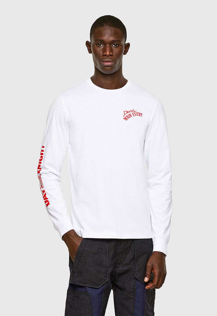 Diesel  - T-diegos-ls-k20 t-shirt- white