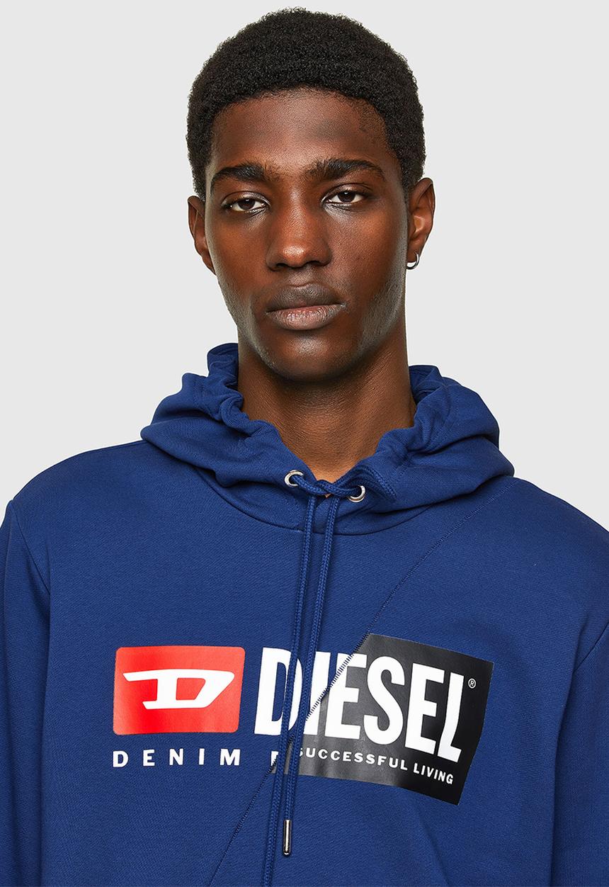 Diesel  - S-girk-hood-cuty sweat-shirt - navy