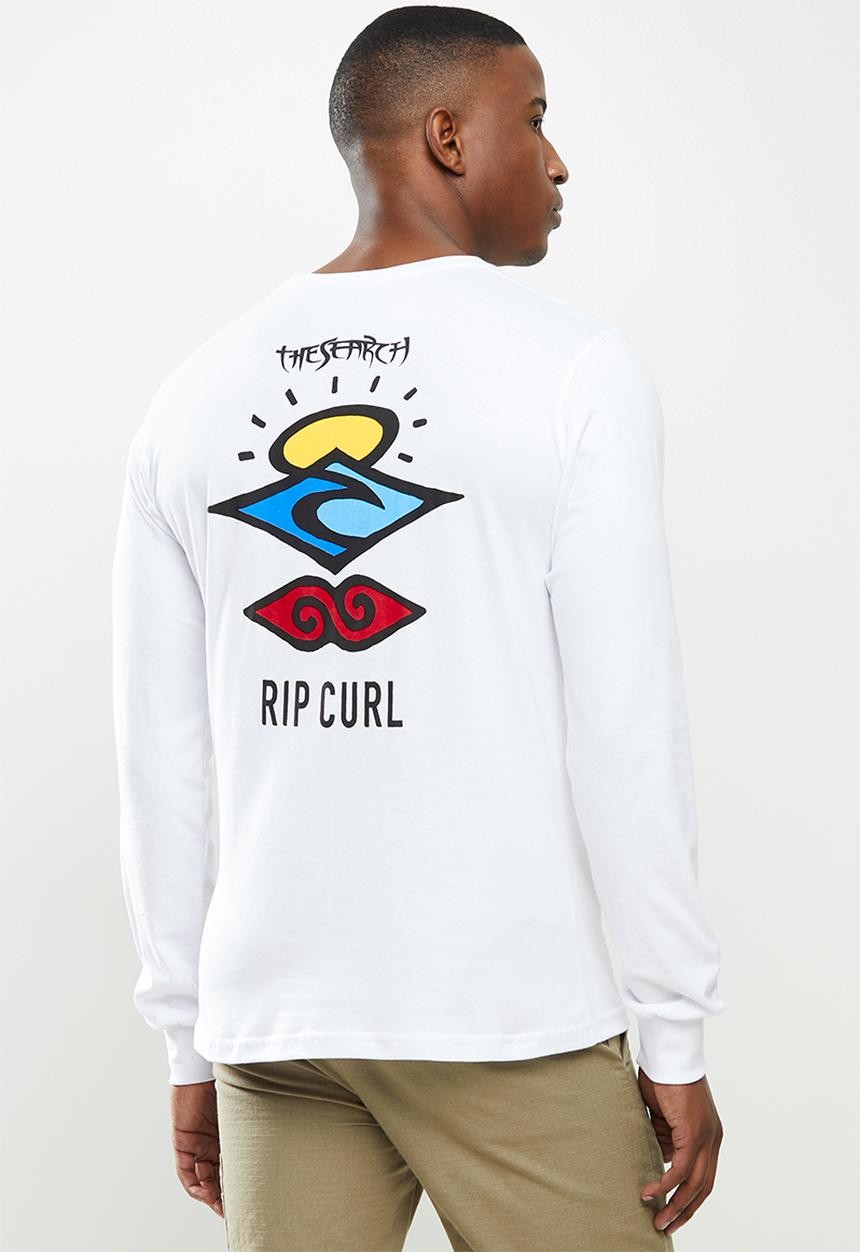 Rip Curl - Search logo long sleeve tee - white