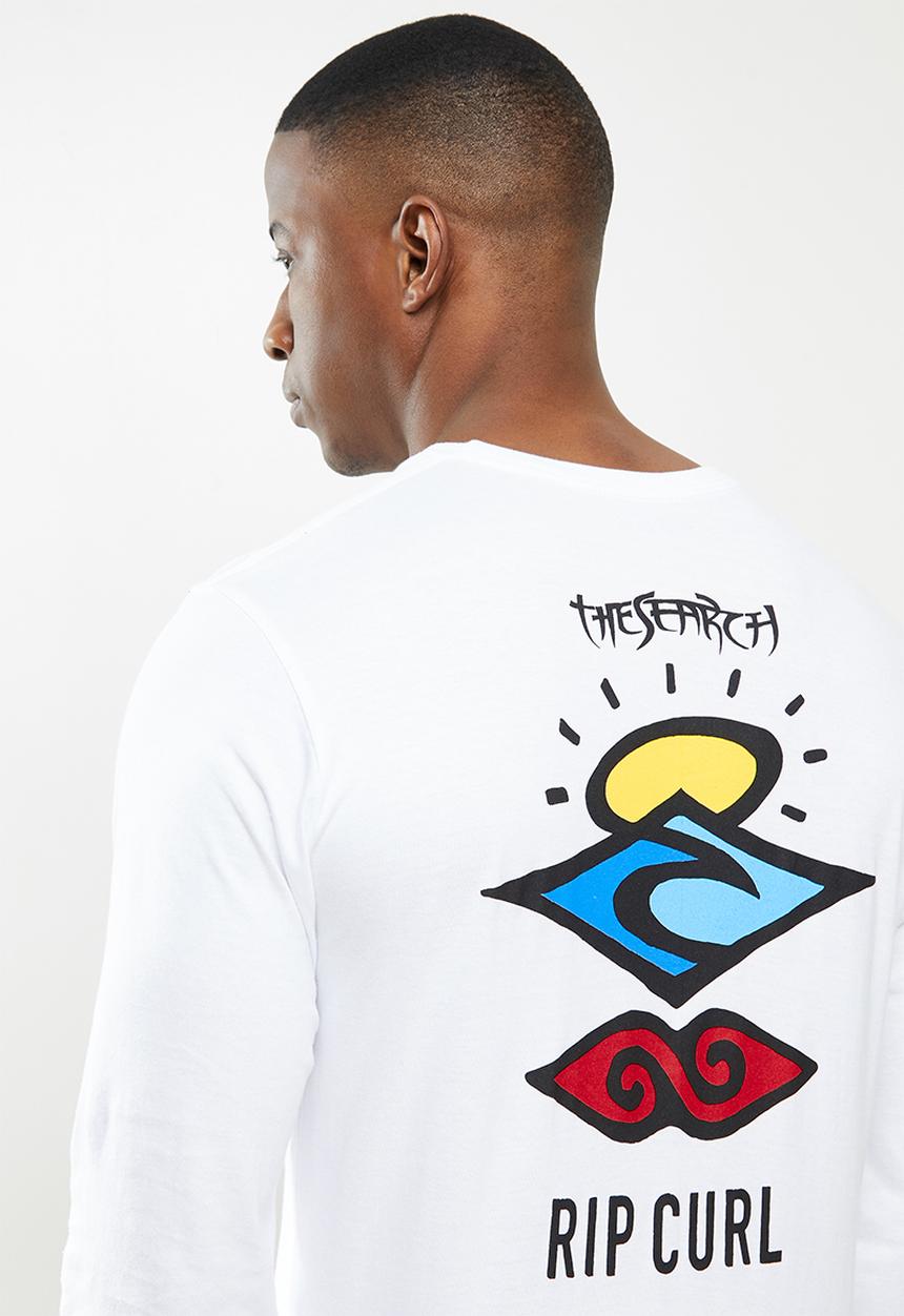 Rip Curl - Search logo long sleeve tee - white