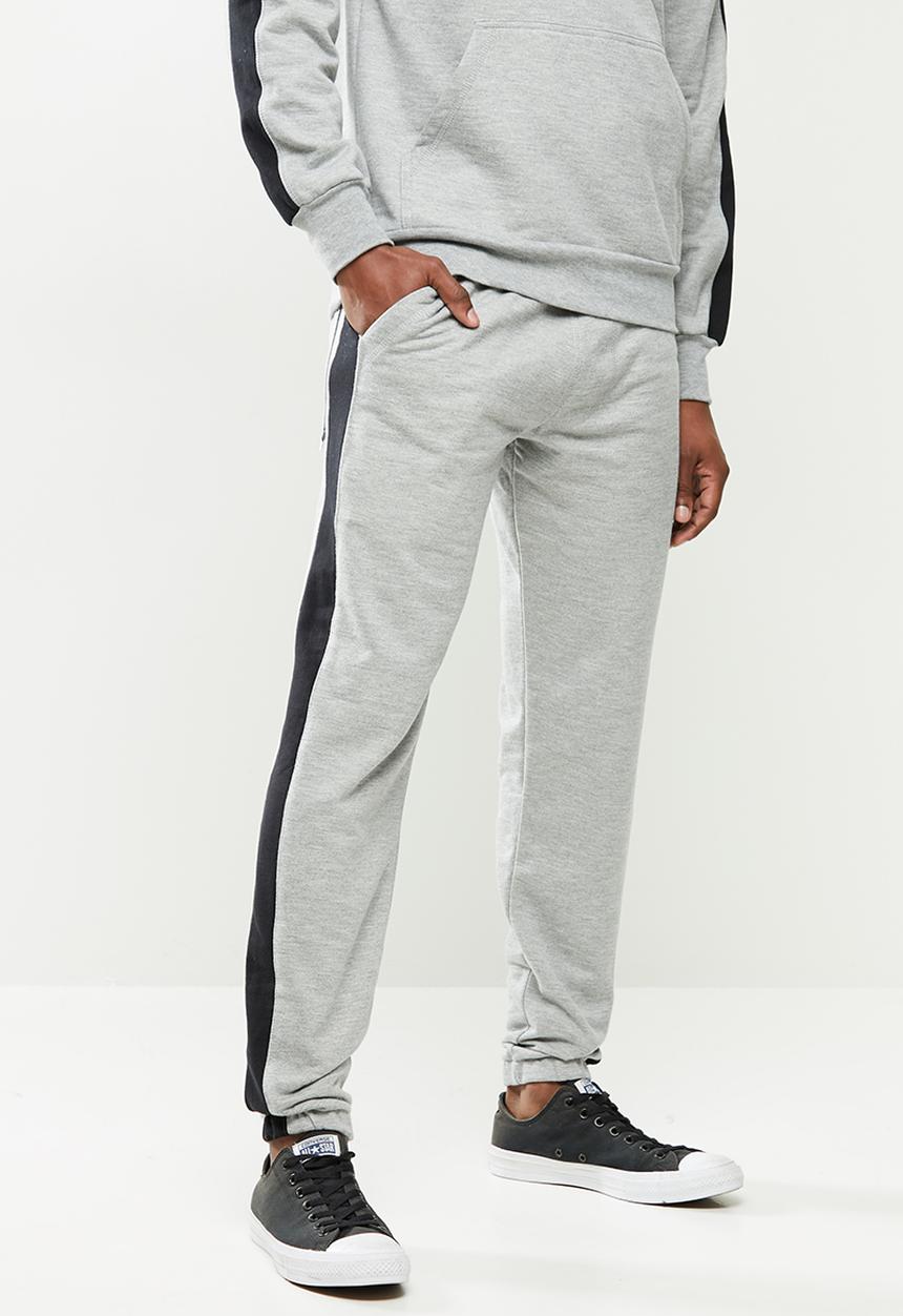 Original Penguin - Stripe fleece sweatpant - grey