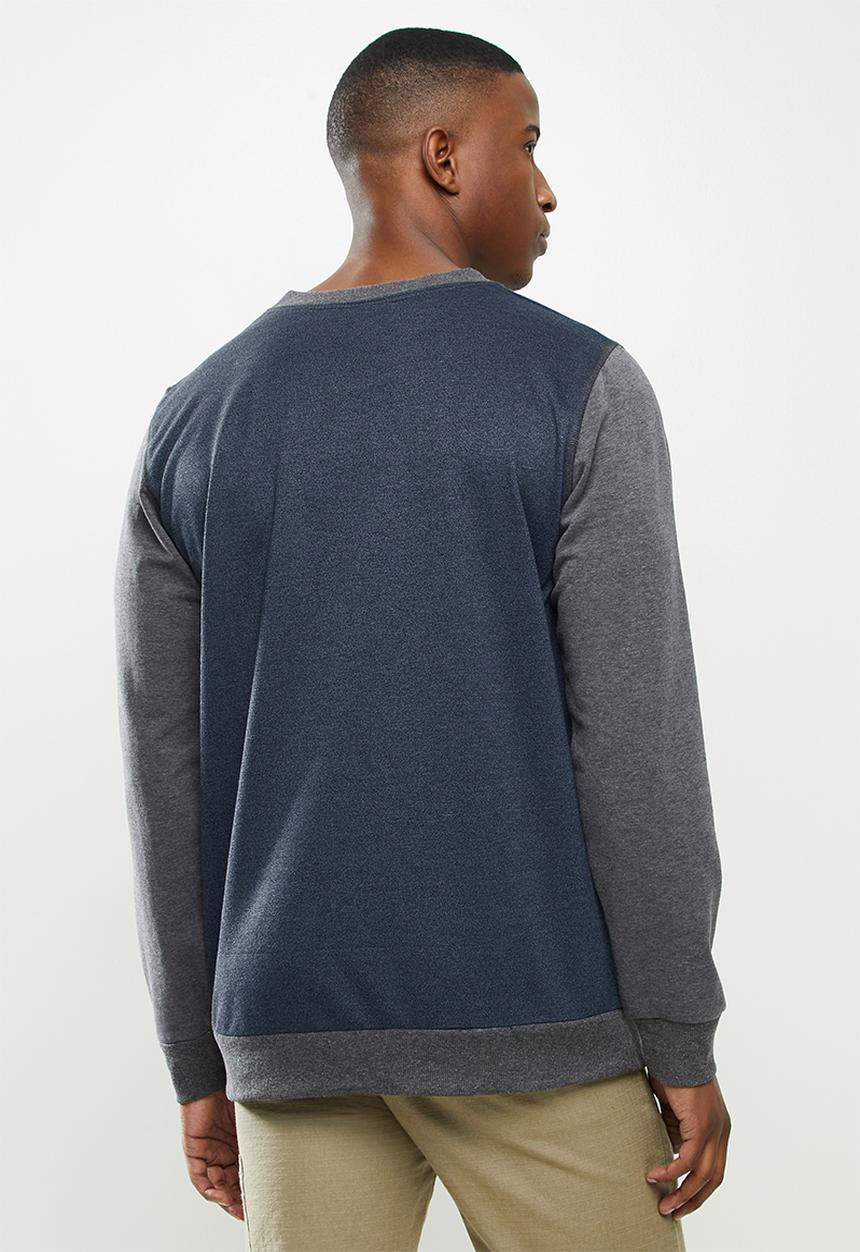 Rip Curl - Rag slub crew sweater - washed navy
