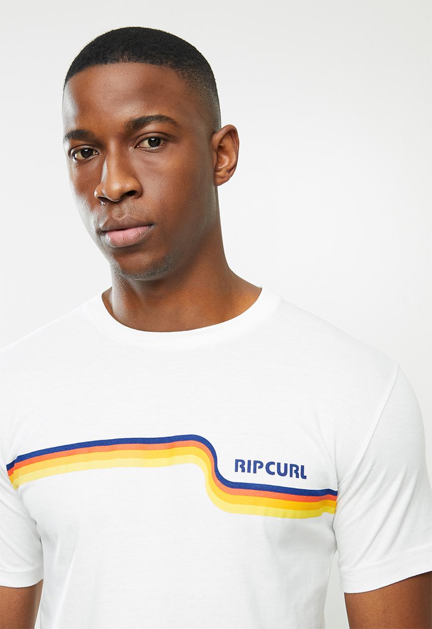 Rip Curl - Surf revival stripe tee - white