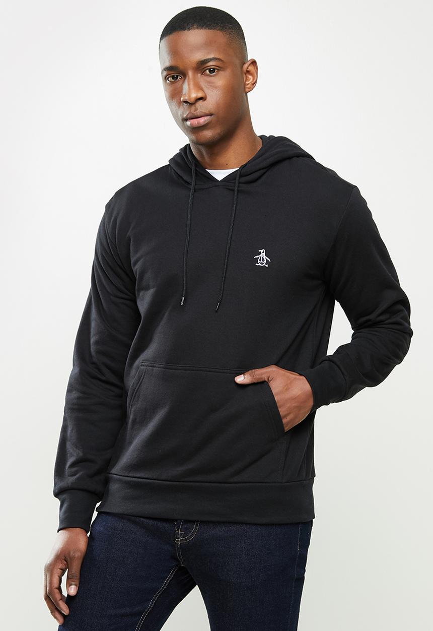 Original Penguin - Long sleeve hooded sweat - black