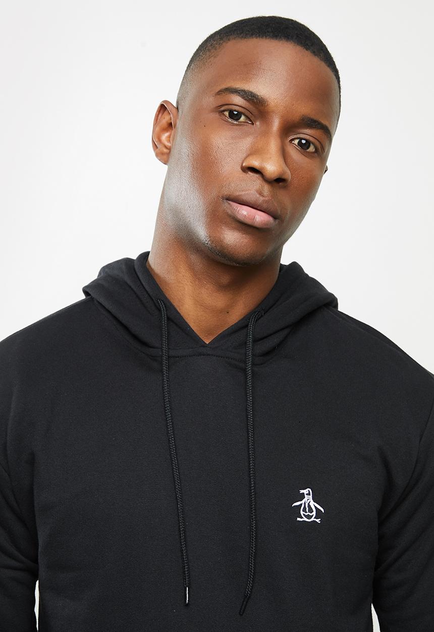 Original Penguin - Long sleeve hooded sweat - black
