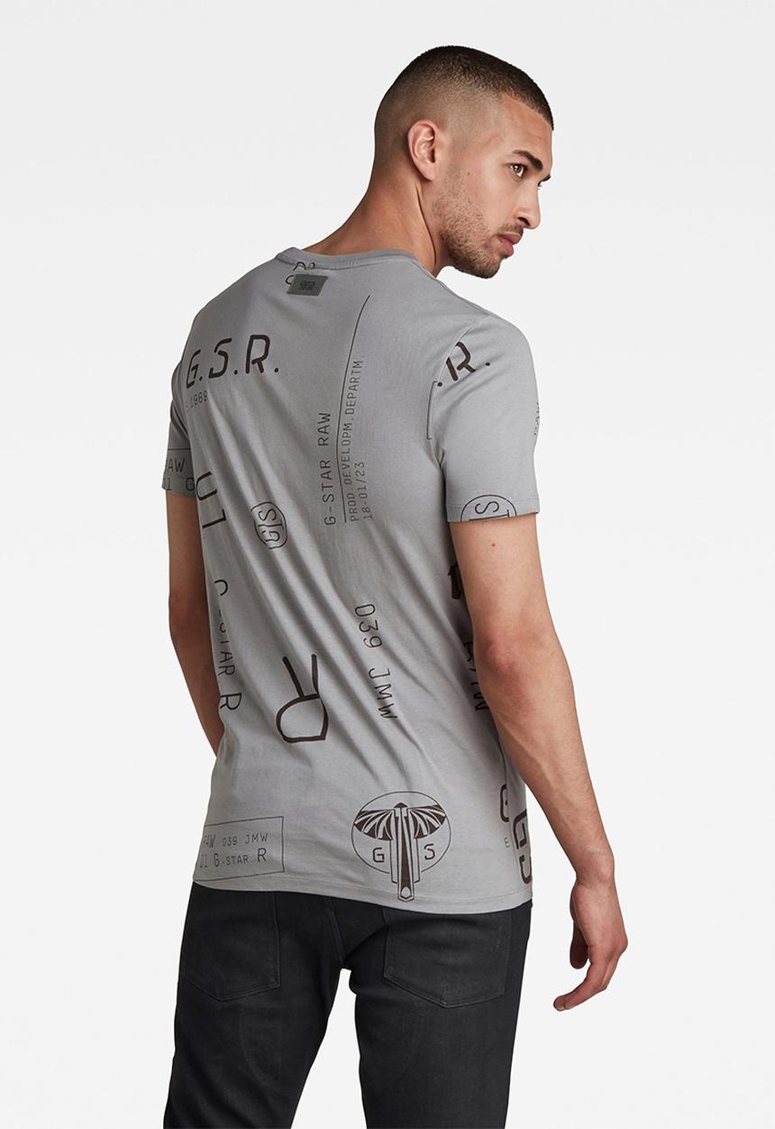 G-STAR - Graphics ao slim r t  - grey
