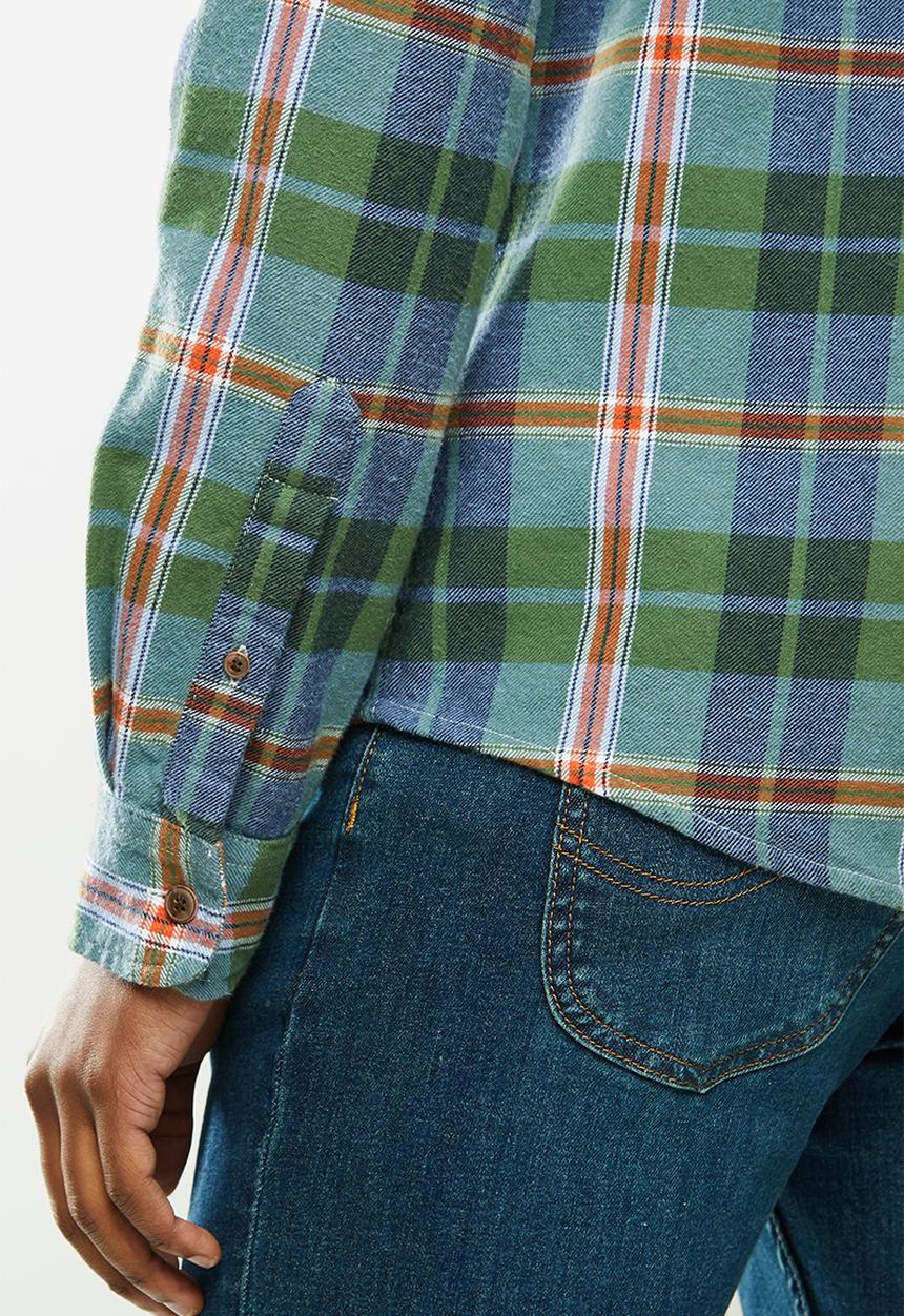 Superdry. - Heritage lumberjack shirt - blue & green 