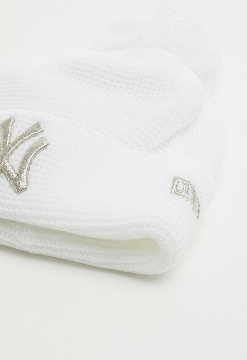 New Era - Knit womens bobble New York Yankees - white