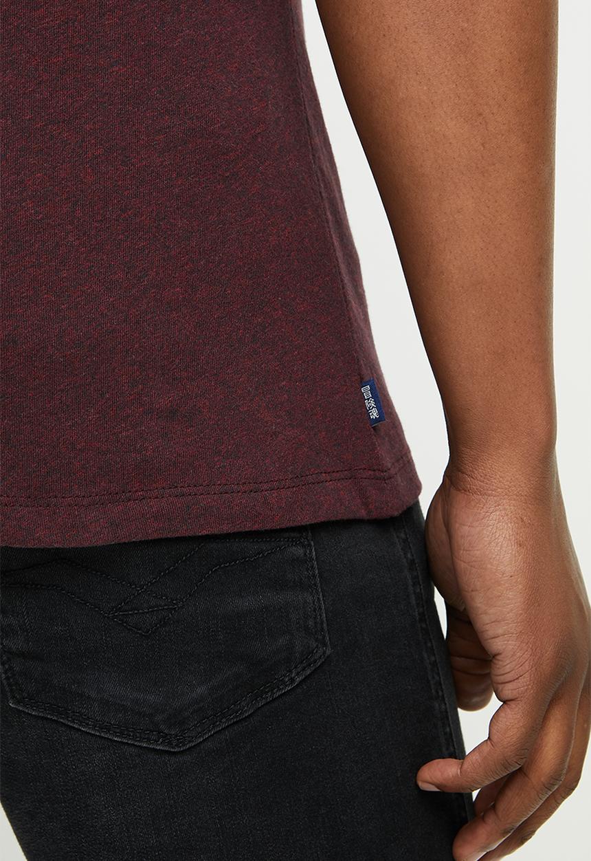 Superdry. - Ol vintage embroidered tee - burgundy