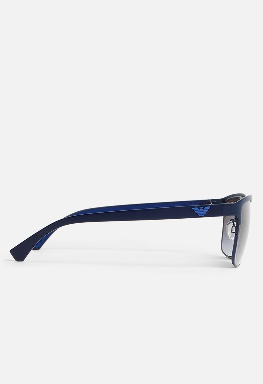 Emporio Armani - Rectangle frame sunglasses - navy