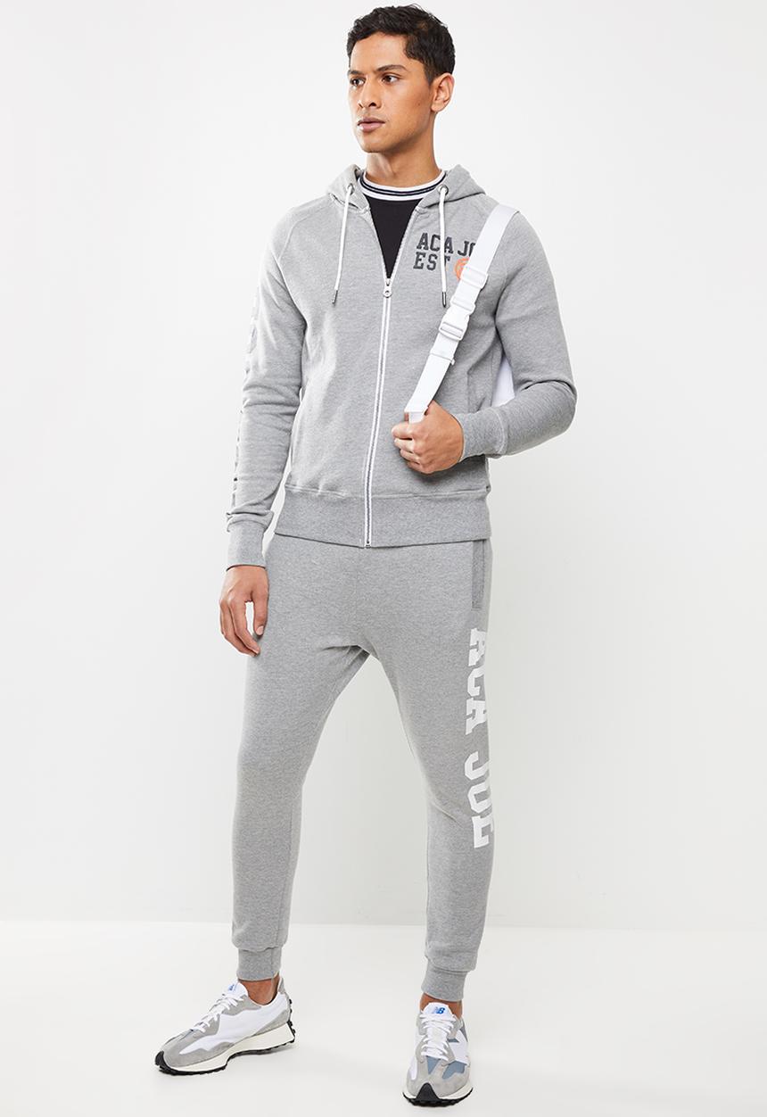 Aca Joe - Aca joe fleece zip through hoody - grey