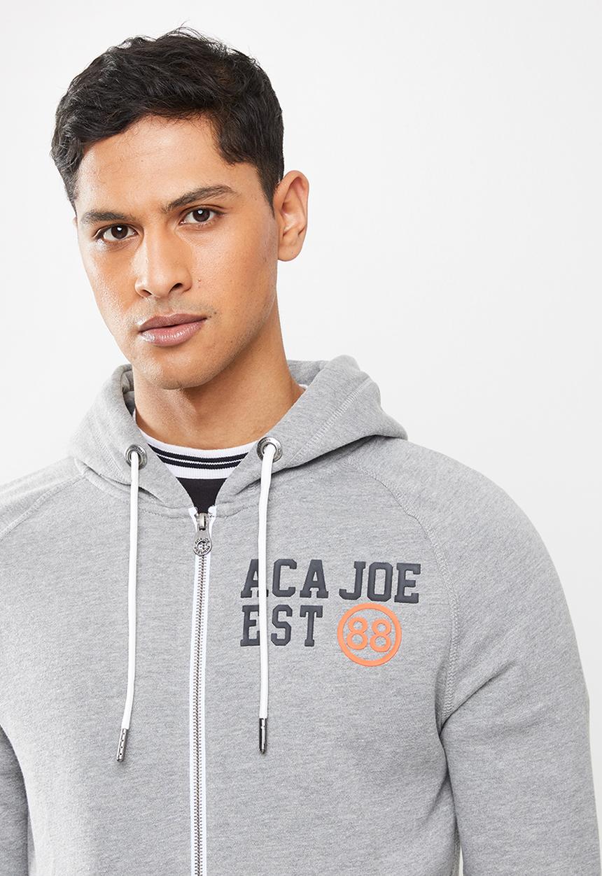 Aca Joe - Aca joe fleece zip through hoody - grey