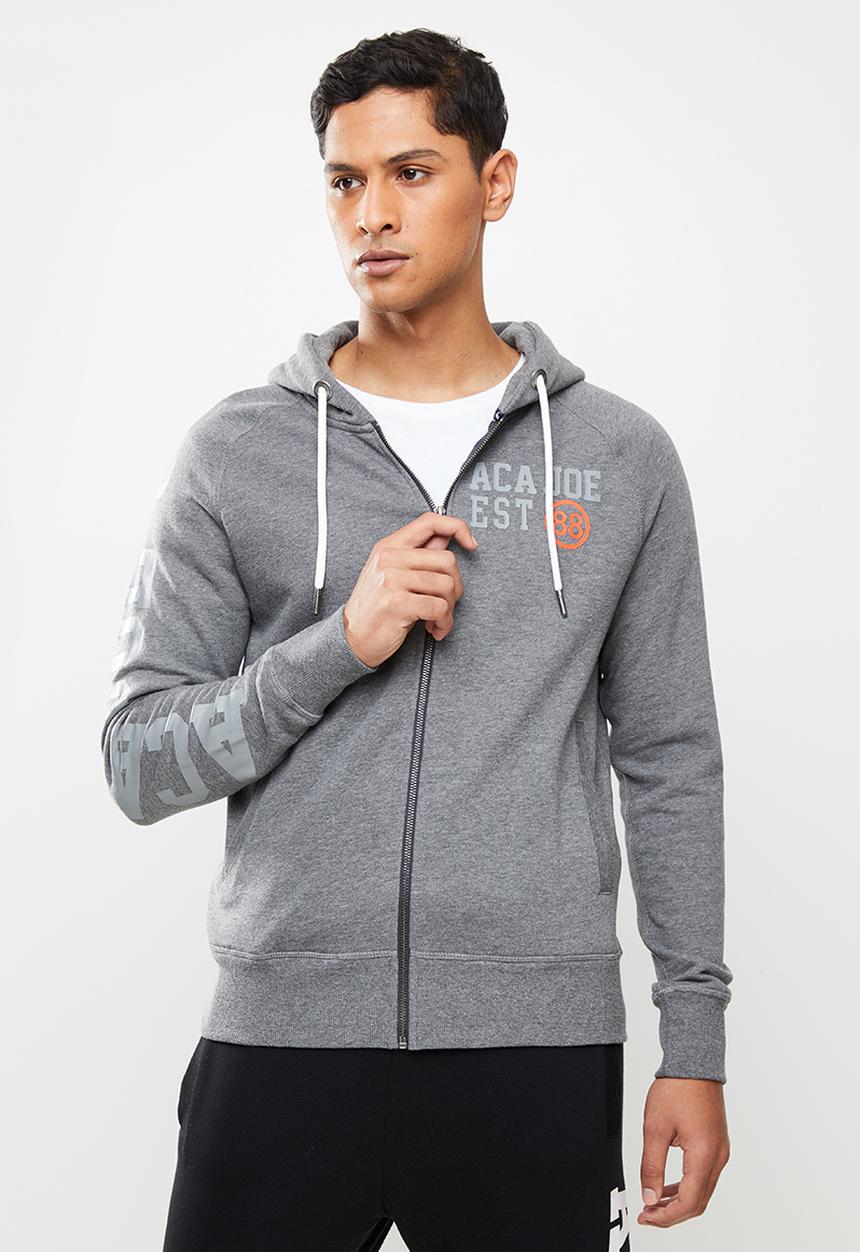 Aca Joe - Aca joe fleece zip through hoody - grey