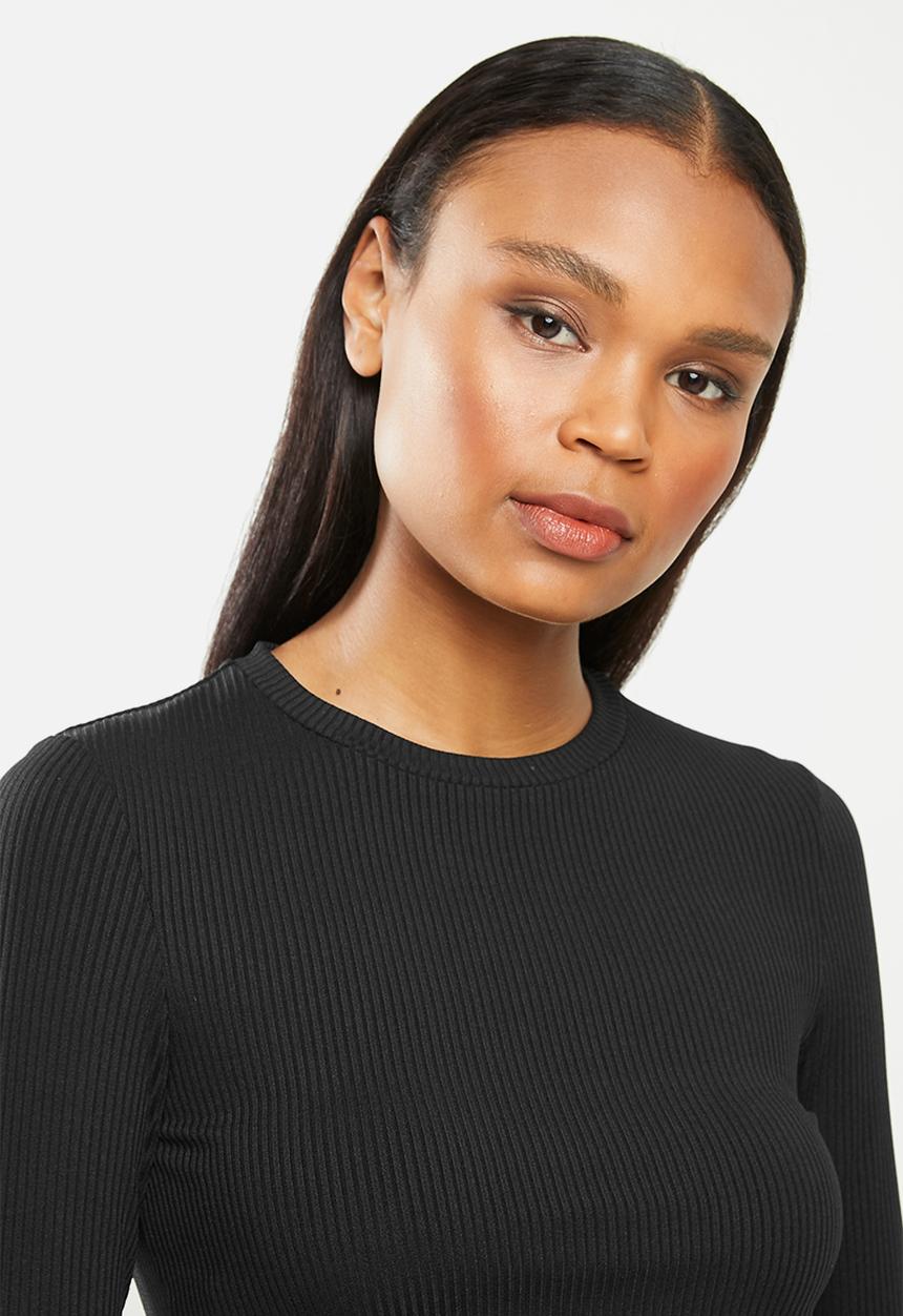 MANGO - T-shirt annita - black