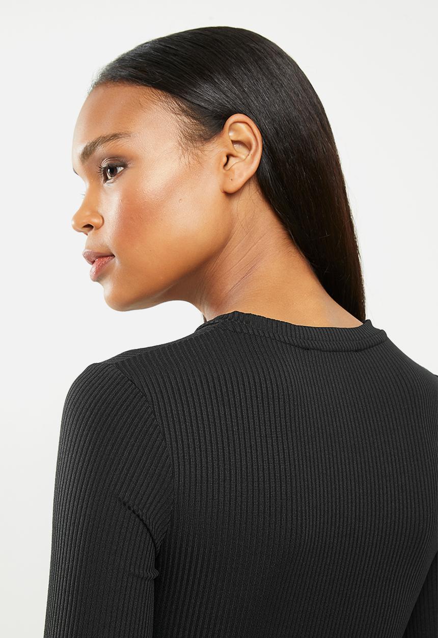 MANGO - T-shirt annita - black