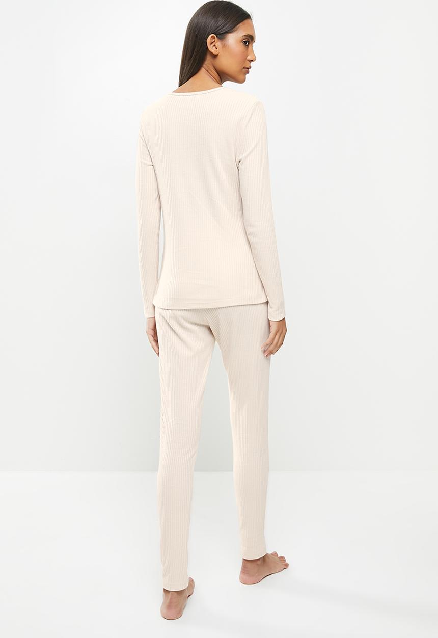 Superbalist - Rib sleep set - oatmeal