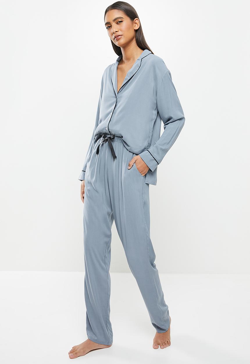 Superbalist - Sleep shirt & pants set - blue