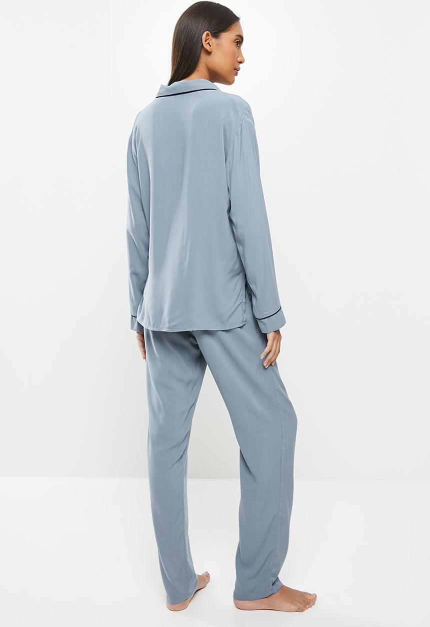 Superbalist - Sleep shirt & pants set - blue