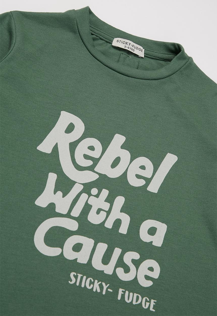 Sticky Fudge - Rebel tee - green