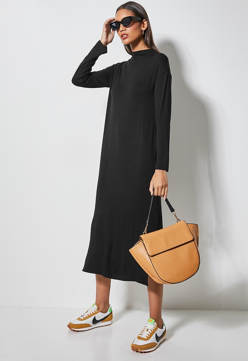 Superbalist - Knit colomn dress - black