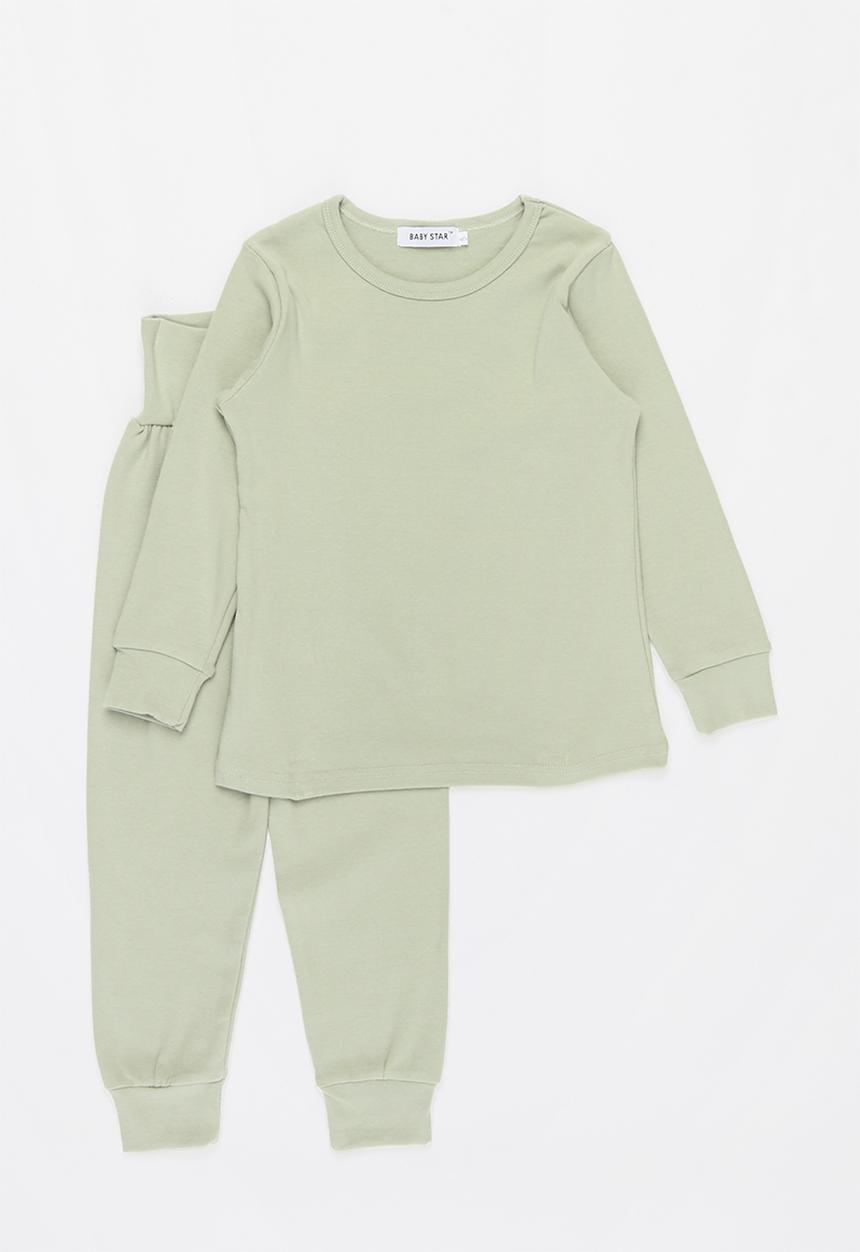 Baby Star - Unisex 2 piece set - light olive