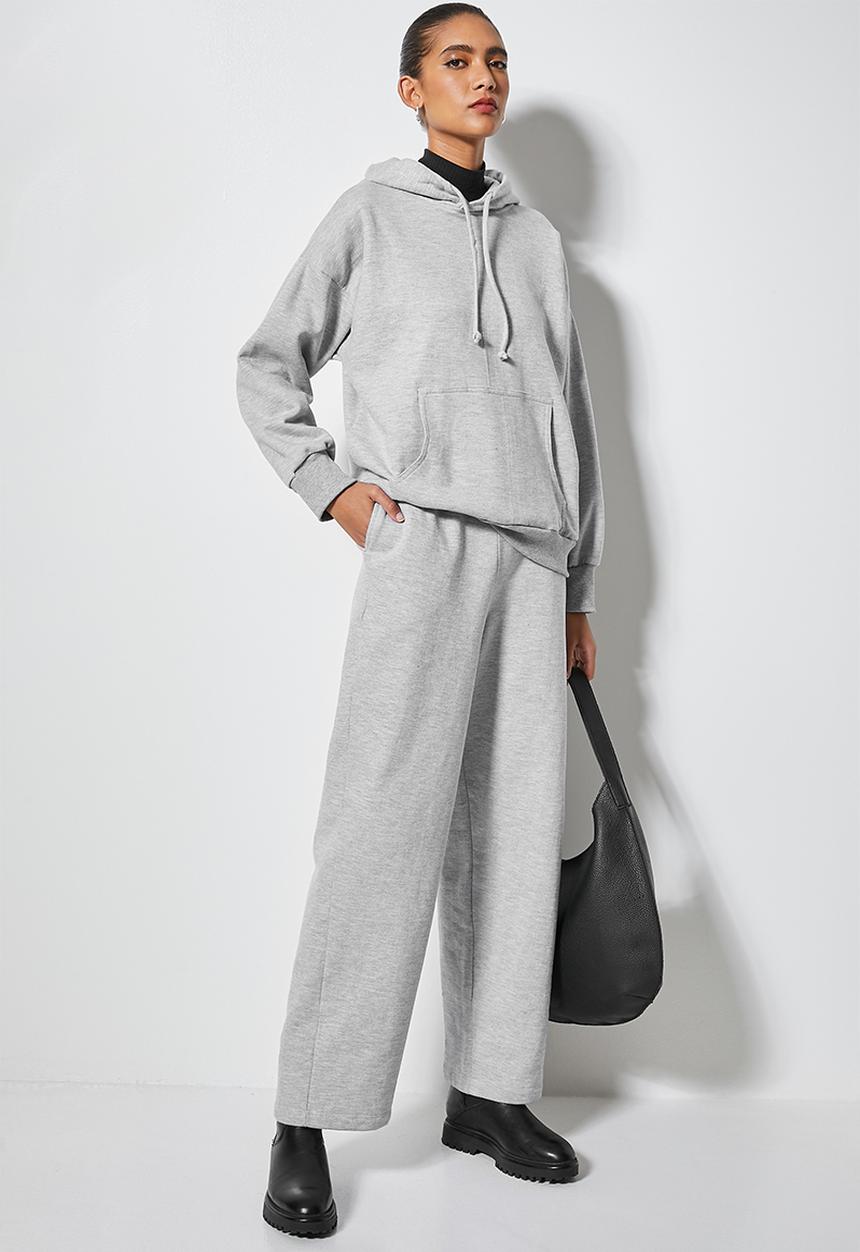 Superbalist - Wide leg track pants - light grey 