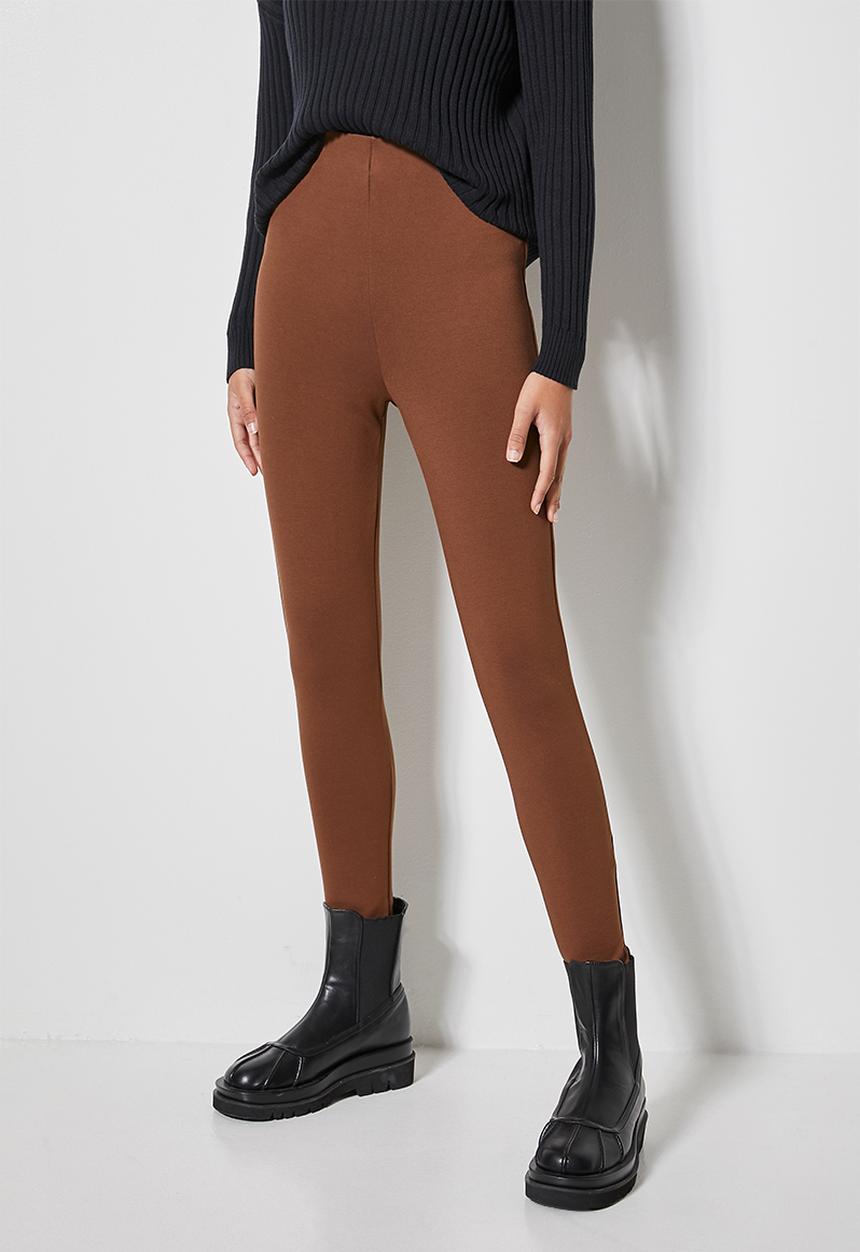 Superbalist - Premium ponti treggings - chocolate