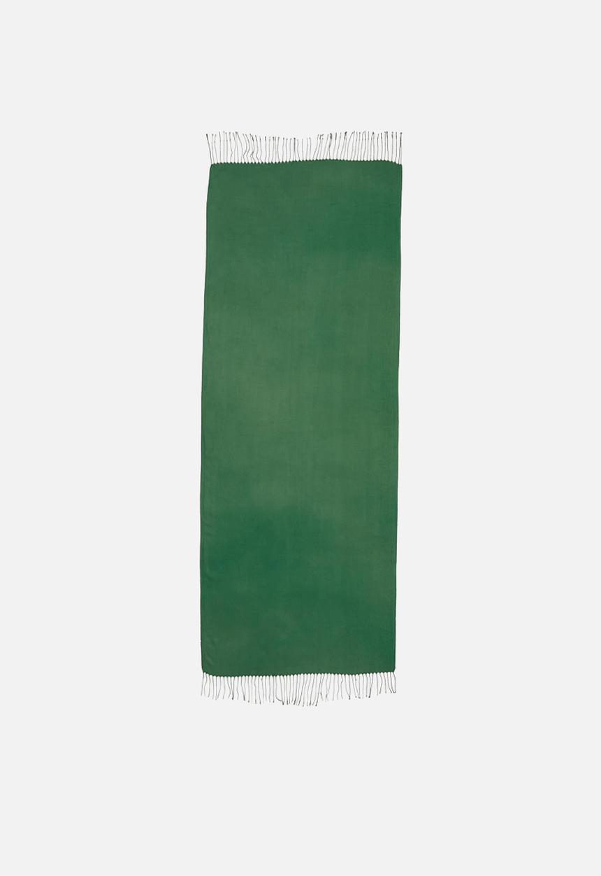 edit - Fringed scarf - emerald 