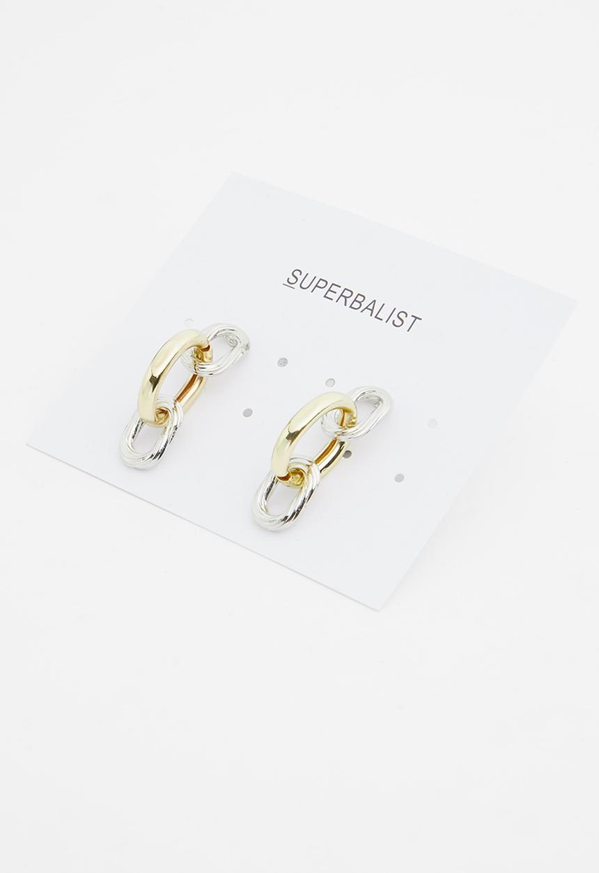 Superbalist - Nicole hoop earrings - gold & silver