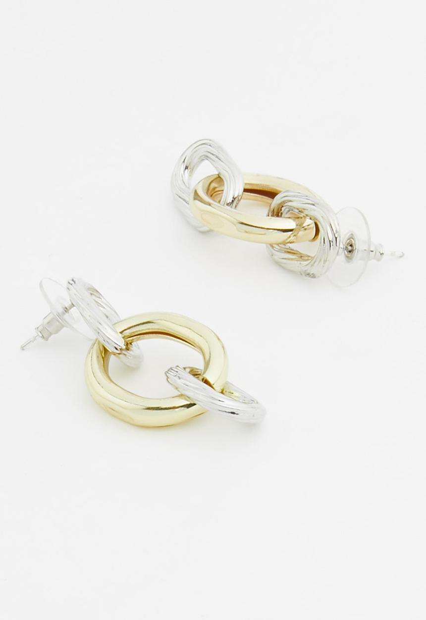 Superbalist - Nicole hoop earrings - gold & silver