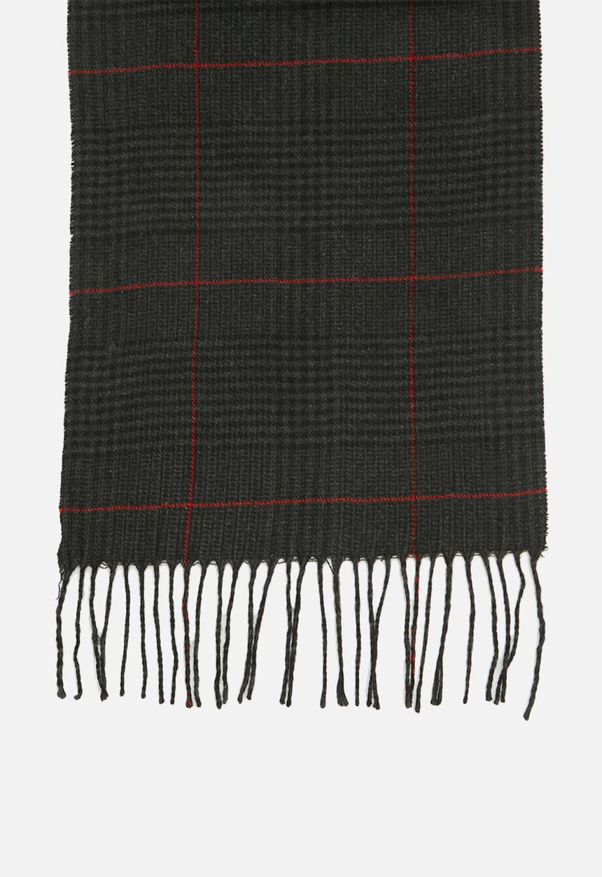 Superbalist - Knitted fringed scarf - black