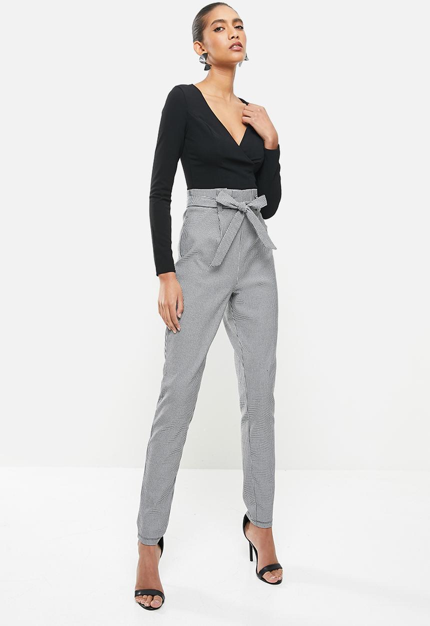 SISSY BOY - Bad wave paperbag jumpsuit - black & white